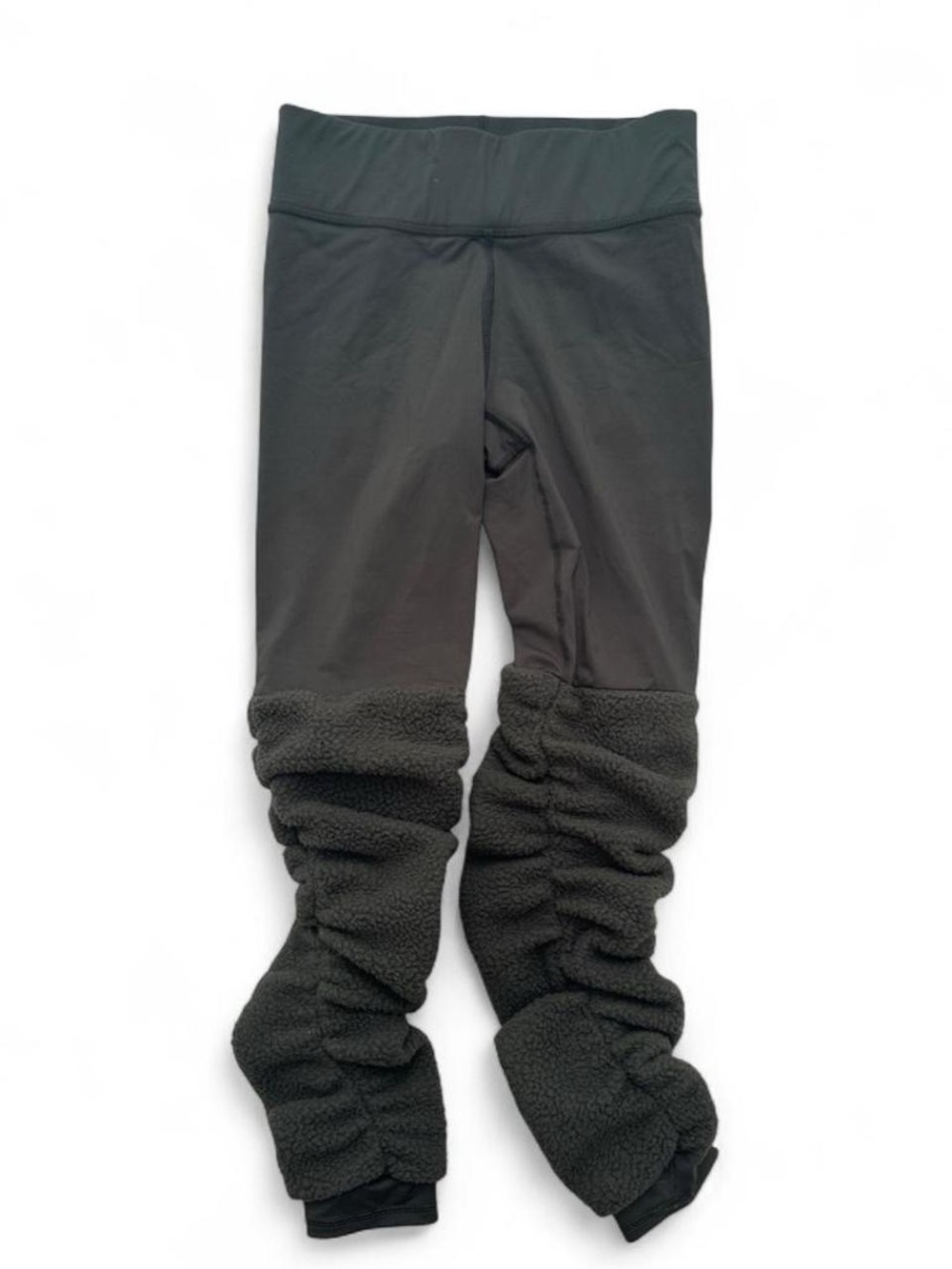 Terez Black Cozy Fleece-Layered Leggings
